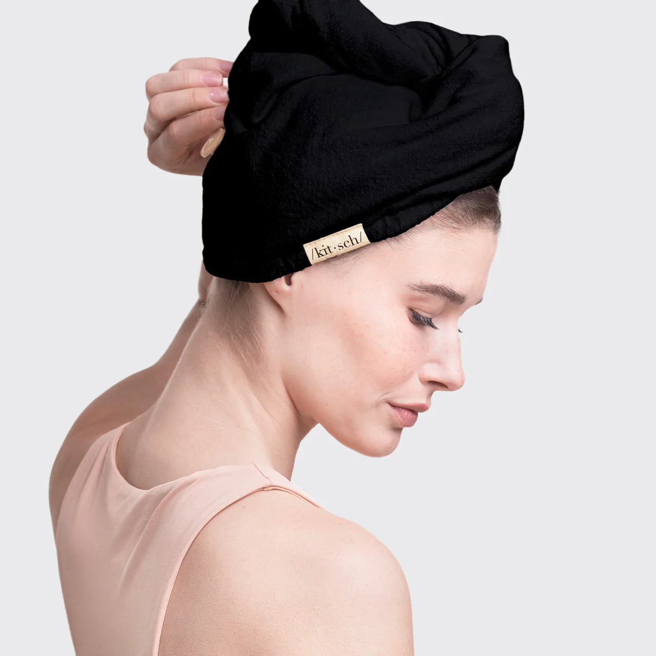 Microfiber Hair Towel - Black - Image 4