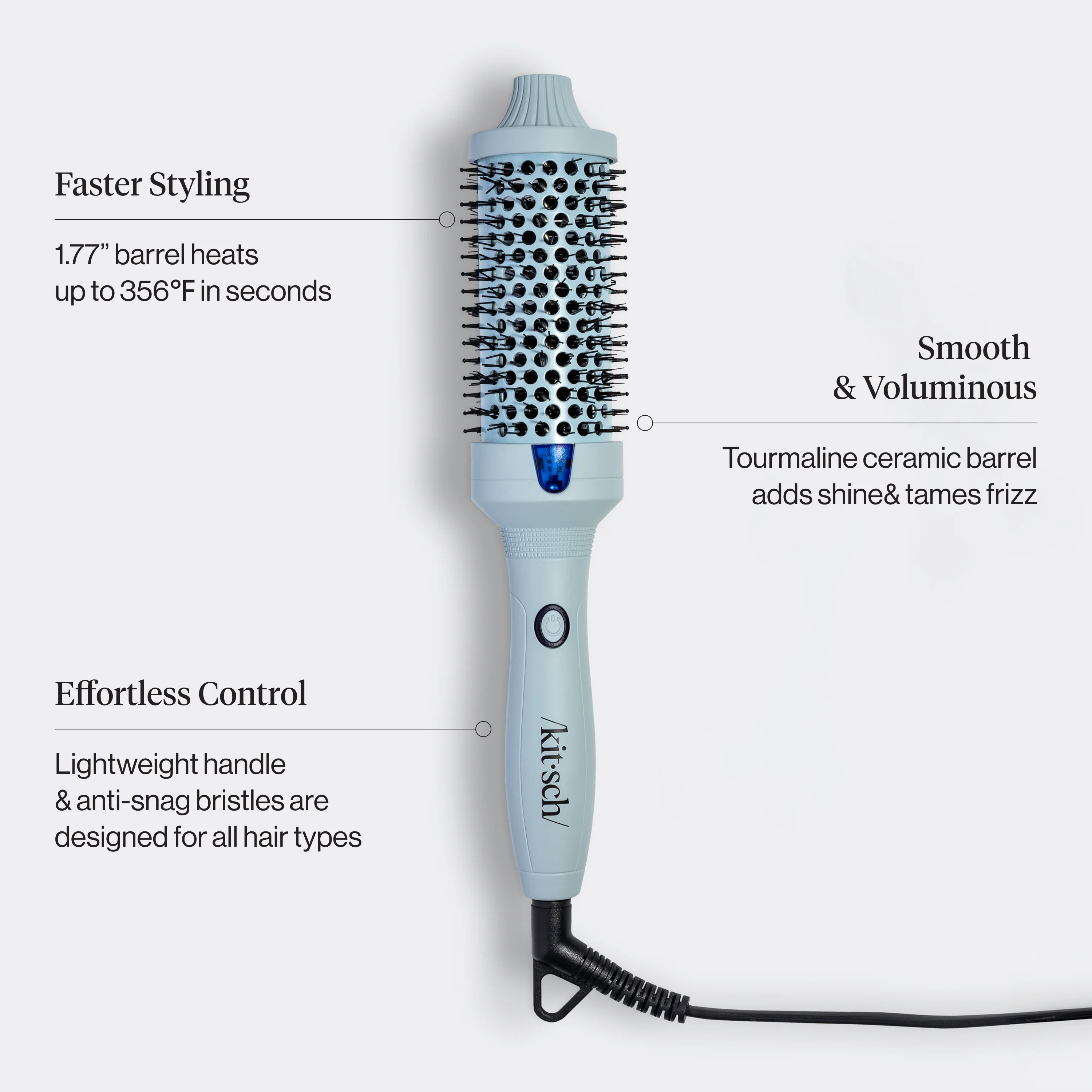 Haze Blue Volumizing Thermal Round Brush - Large - Image 2