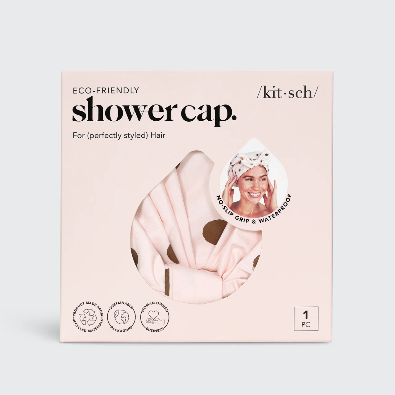 Blush Dot Shower Cap - Image 2