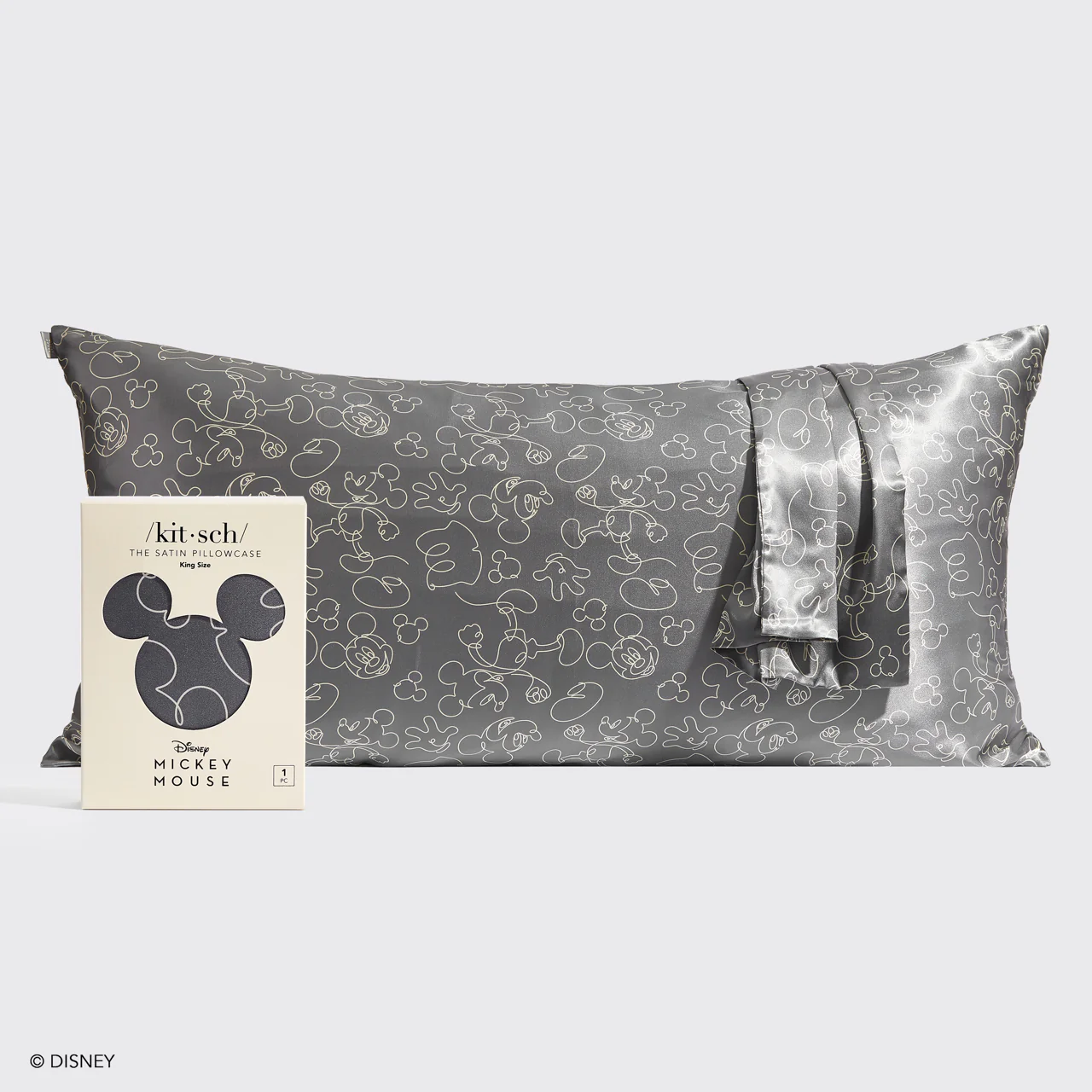 Kitsch x Mickey and Minnie Satin Pillowcase in Mickey Magic - King
