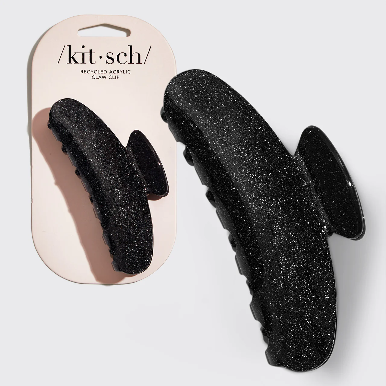 Black Glitter Claw Clip